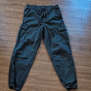 American Eagle Outfitters Black Cargo Jogger Pants